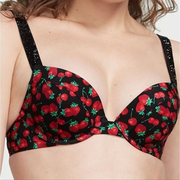 VICTORIA'S SECRET SWIM Shine Strap Sexy Tee Push-Up Bikini Top Mixed Berry - Picture 4 of 4